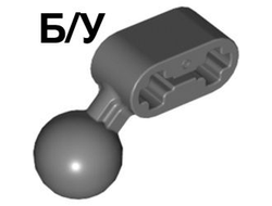 ! Б/У - Technic, Liftarm, Modified Ball Joint Angled 1 x 2, Dark Bluish Gray (50923 / 4248366 / 4289258 / 4503381) - Б/У