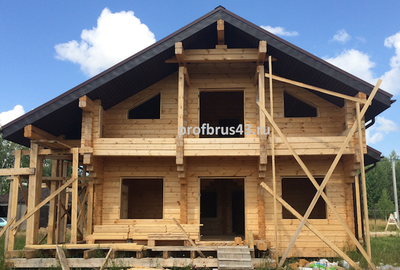 Двухэтажный Дом из клееного бруса "Княжий луг", 170 м2