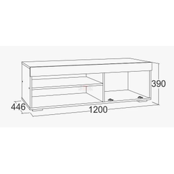 Ольга 19 Тумба для ТВ (дуб крафт серый/дуб крафт белый)