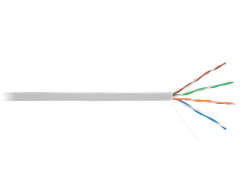Кабель U/UTP 4 пары, Кат.5e, (0,45 ± 0,01) 100МГц, одножильный, BC (чистая медь), внутренний, PVC нг(B), серый, 305м