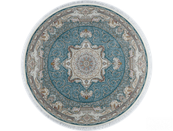 КОВЕР ИРАНСКИЙ Mashad 1500 G144 blue-grey / 1,5*1,5 м круг