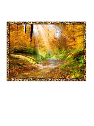 Картина интерьерная в раме 27баг 70*50 "Солнце в лесу".