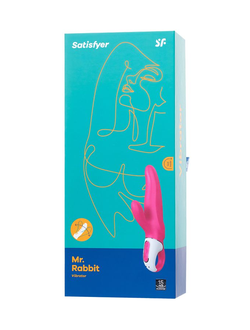 73-867-1017 Нереалистичный вибратор Satisfyer Vibes Mr. Rabbit, силикон, красный, 22,1 см.