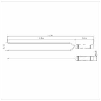 Tramontina шампур двойной Churrasco 65 см, нерж. сталь, дер. ручка  26419/065