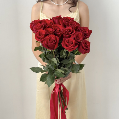 15 роз премиум 70 см