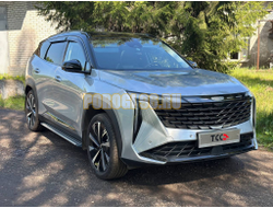 Пороги алюминиевые "Slim Line Silver" 1820 мм ТСС для Geely Atlas 2023-