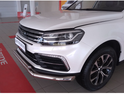 Защита переднего бампера двойная d60/42 для Zotye Coupa (2018-...)