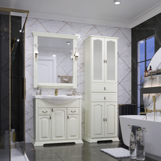 ТУМБА С РАКОВИНОЙ РИСПЕКТО 85 СЛОНОВАЯ КОСТЬ