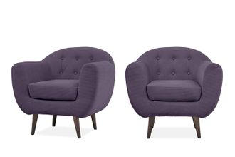 Кресло Роттер в микровельвет Velvet Lux 68, цвет массива - прозрачный бук, размер 840х860х870х490 мм