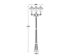 Садово-парковый светильник серии  Madrid BL -3