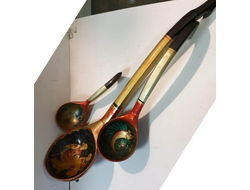 637-3/ Набор ложек, хохлома (80см-2500,50см-1200,25см-700)