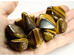 Тигровый глаз, галтовка в ассортименте (25-40 мм, вес: 12-18 г) №5494