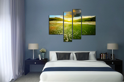 Модульная картина "Ромашки на солнце"