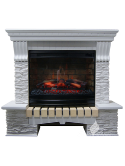 Каминокомплект ЭКСТЕР СЛАНЕЦ с очагом Panoramic 25-30