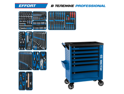 Набор инструментов 235 предметов, "EFFORT", в синей тележке KING TONY 9G38-235MRVB