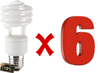 Комплект энергосберегающих ламп General Electric FLE23HLX/E2/827/E27 23w E27