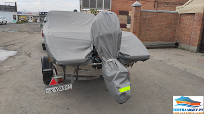 Тент на лодку ВОЛЖАНКА 5.0 FISH- 2020 (с леерами на носу)