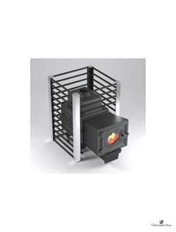 Чугунная печь для бани Люкс 20 чугун стекло