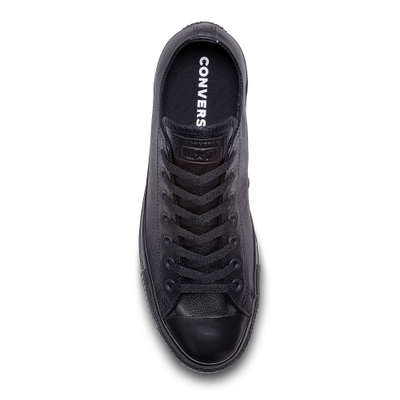 Converse leather low top black cheap