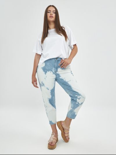 Женские джинсы с ярким эффектом варки