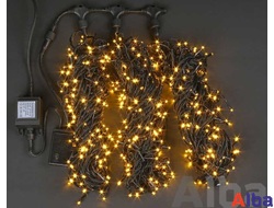 Спайдер 3 Нити по 20 м, IP 54 , мерцание, Светодиодная гирлянда Желтый