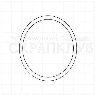 Штамп рамка овальная