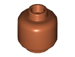 Minifigure, Head Plain - Hollow Stud, Dark Orange (3626c / 6004168)