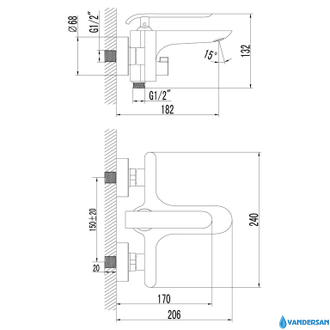 Смеситель для ванны Melange LM4914CW