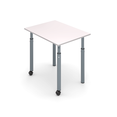 Стол ученический 1-местный на круглых опорах регулируемый