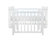 Кроватка детская продольный маятник Pituso Olivia Белый-Белый