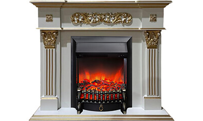 Электрокамин Лидс WTG с очагом Fobos