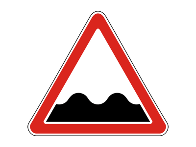 Знак дорожный 1.16 Неровная дорога