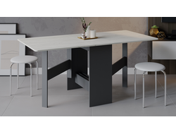 Стол-книжка тип 2 Антрацит/Дуб крафт белый