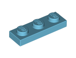 Plate 1 x 3, Medium Azure (3623 / 6013829 / 6119107)