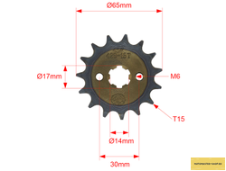 Звезда ведущая 428-15T d-17 SM-PARTS
