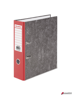 Папка-регистратор BRAUBERG, фактура стандарт, с мраморным покрытием, 75 мм, красный корешок. 220988