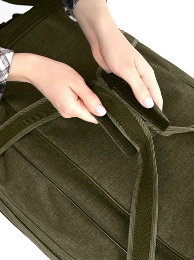 Дорожная сумка на колесах с выдвижной ручкой, хаки