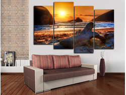 Модульная картина "Неспокойное море"