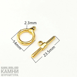 Тоглы ЛЮКС 15 мм, нержавеющая сталь, вид и цвет в ассортименте, цена за штуку