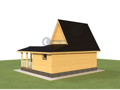 Б-22 ГАБАРИТНЫЕ РАЗМЕРЫ: (8Х7М) 2 ЭТАЖА, ОБЩАЯ ПЛОЩАДЬ: 60М²