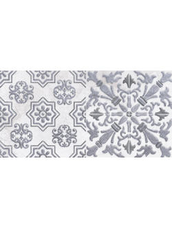Настенная плитка декор1 Кампанилья 1641-0091 20x40 серый