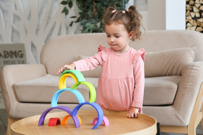 Пирамидка - прорезыватель из пищевого силикона Радуга большая