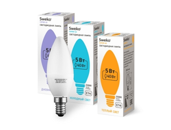 Лампа Sweko 42LED-C35-5W-230-3000K-E14 (38458)