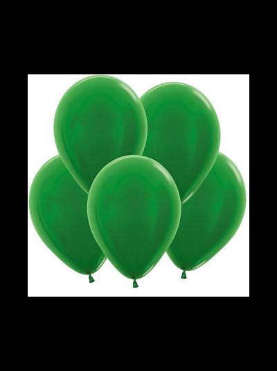 Воздушный шар с гелием "Зеленый металл" 30 см