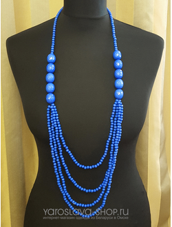 Е-148 Бусы синие.