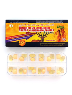 Пилюли из женьшеня, пантов и оленьего пениса 24 пилюли