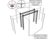 Уличная шведская стенка рукоход с комплектом турник прямой 2шт и сеткой