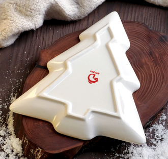 Блюдо керамическое «Ёлочка» в подарочной коробке, 23×22×2,2 см