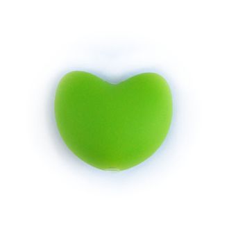 Силиконовое сердечко 20х17 мм Зеленое