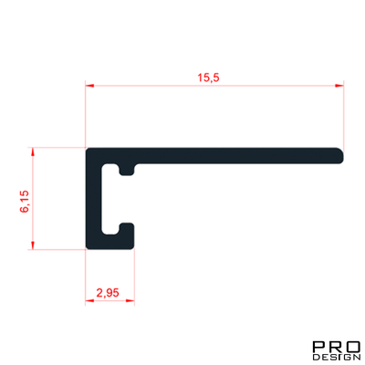 Щелевой плинтус PRO DESIGN MINI 7067 RAL 9003 белый